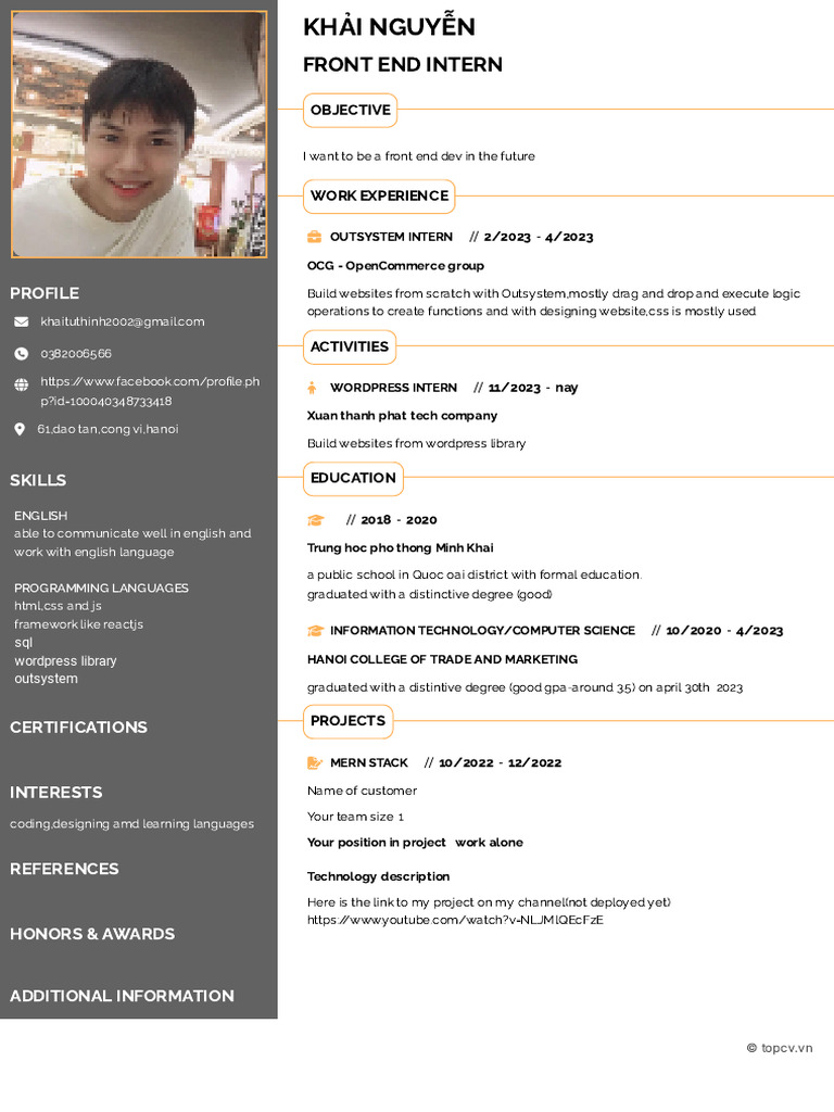Front End Developer Profile | PDF | Computer Programming | Software ...
