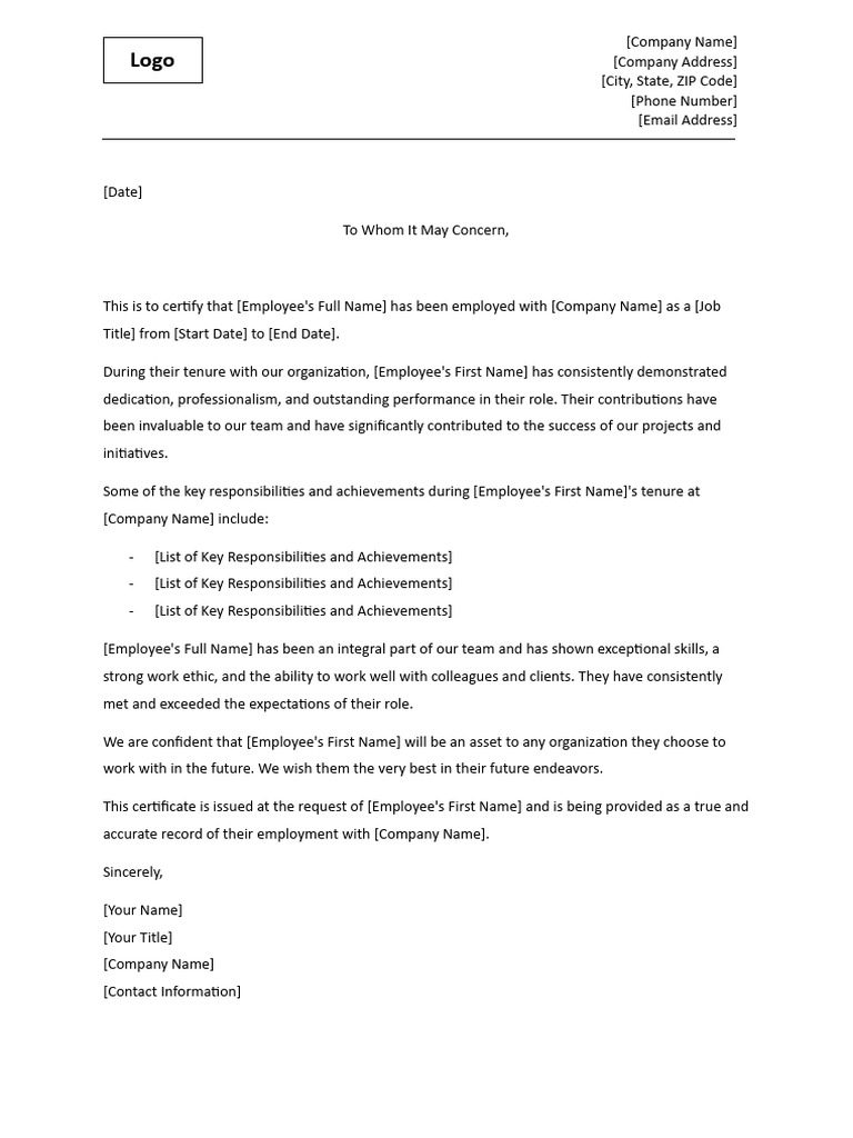 Experience-Certificate-format-in-pdf | PDF