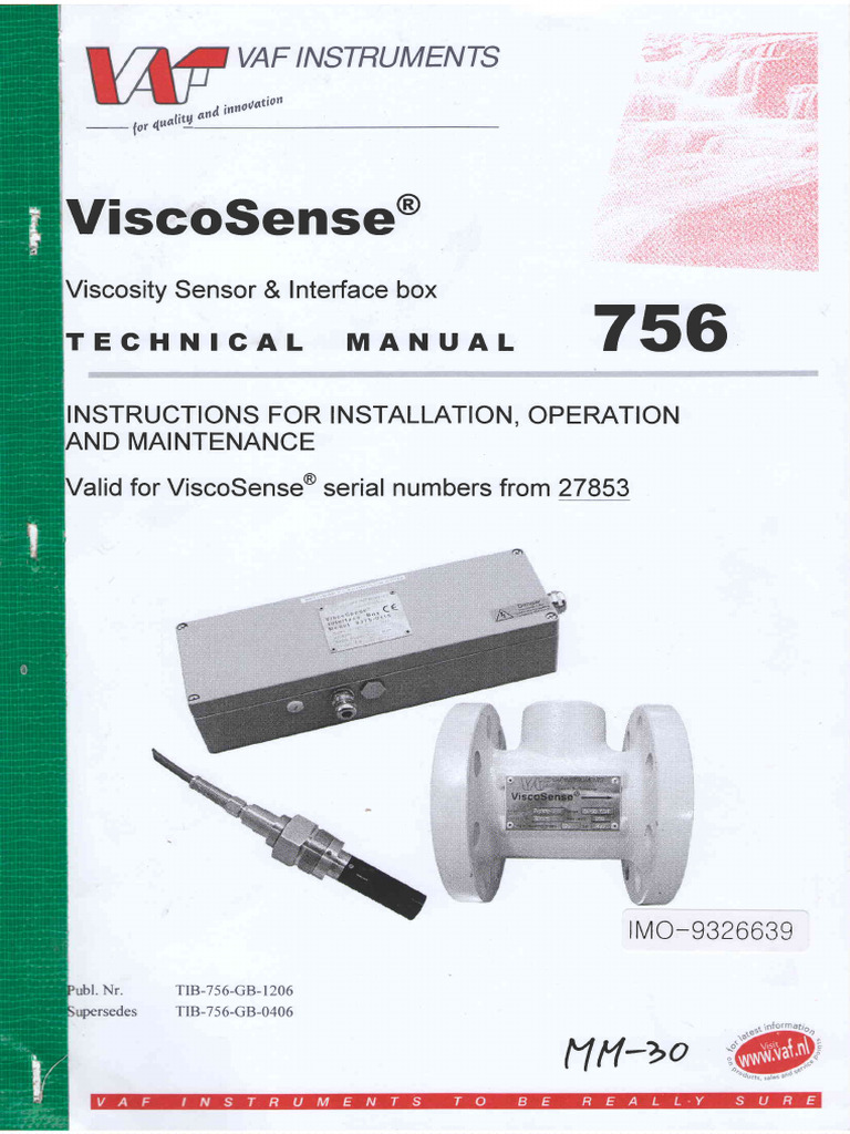 Viscosity Sensor & Interface Box | PDF | Sensor | Fuel Oil