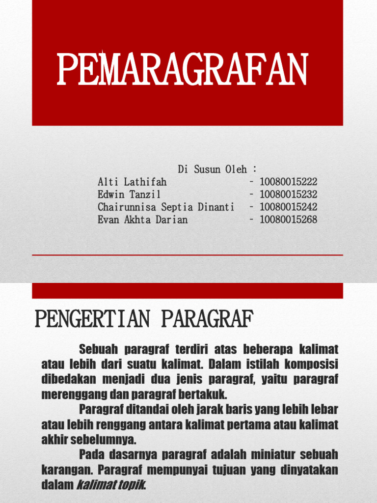 PEMARAGRAFAN | PDF