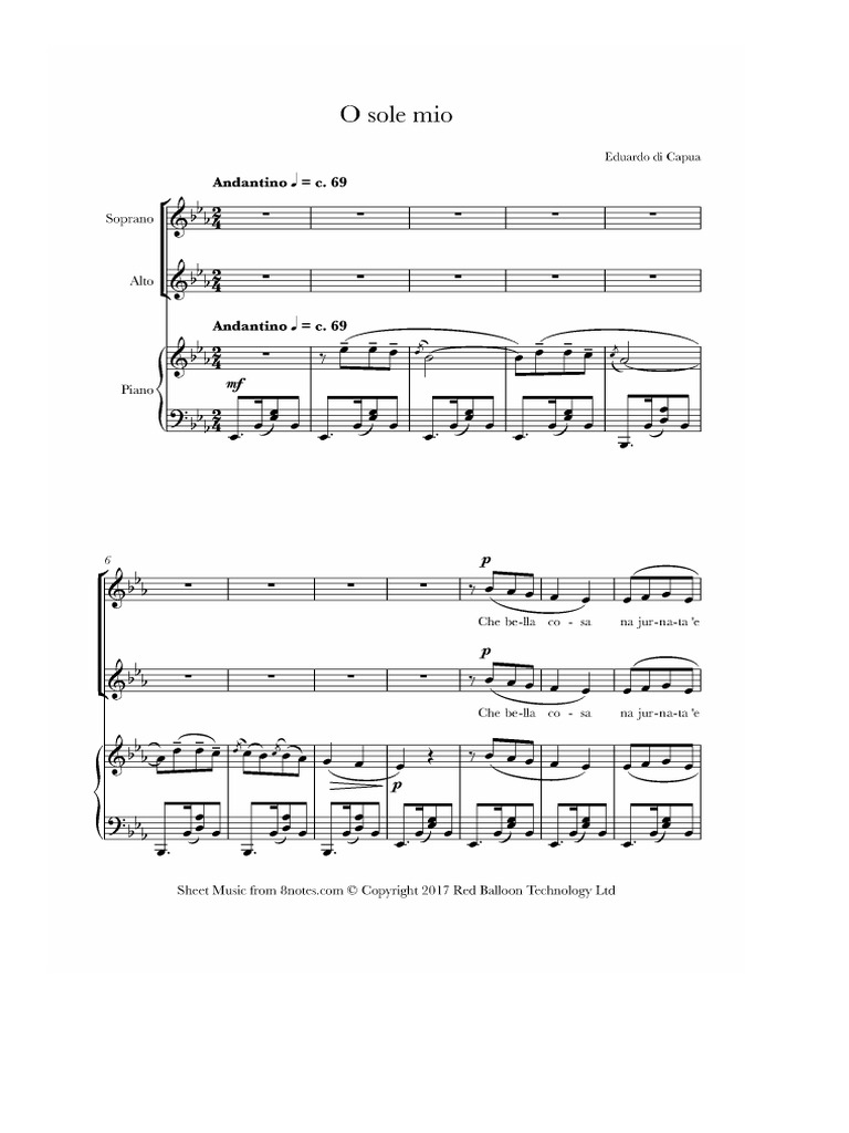 O Sole Mio PDF