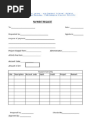 Payment Request Form