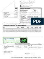 Your Account Statement: Payment Information Summary of Account Activity