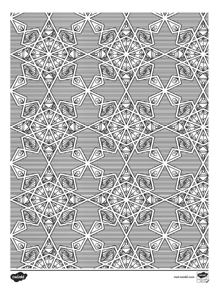 Islamic Patterns Colouring Sheets | PDF