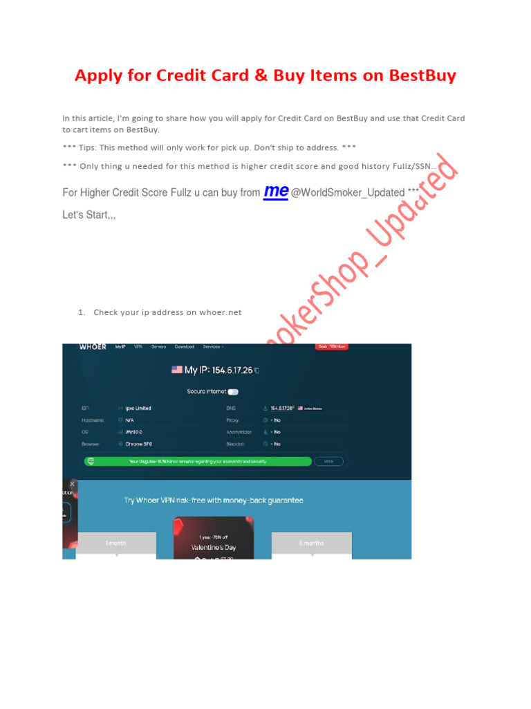 Apply For Credit Card & Buy Items FREE On BestBuy | PDF | Credit Card