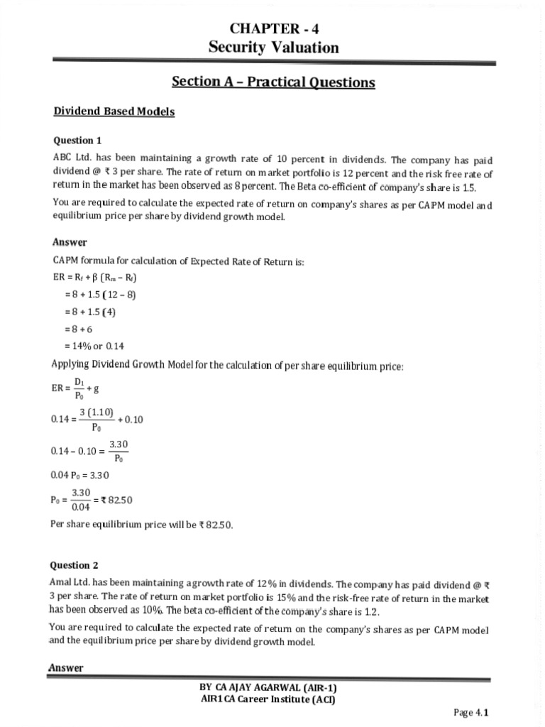 Security Valuation Pdf