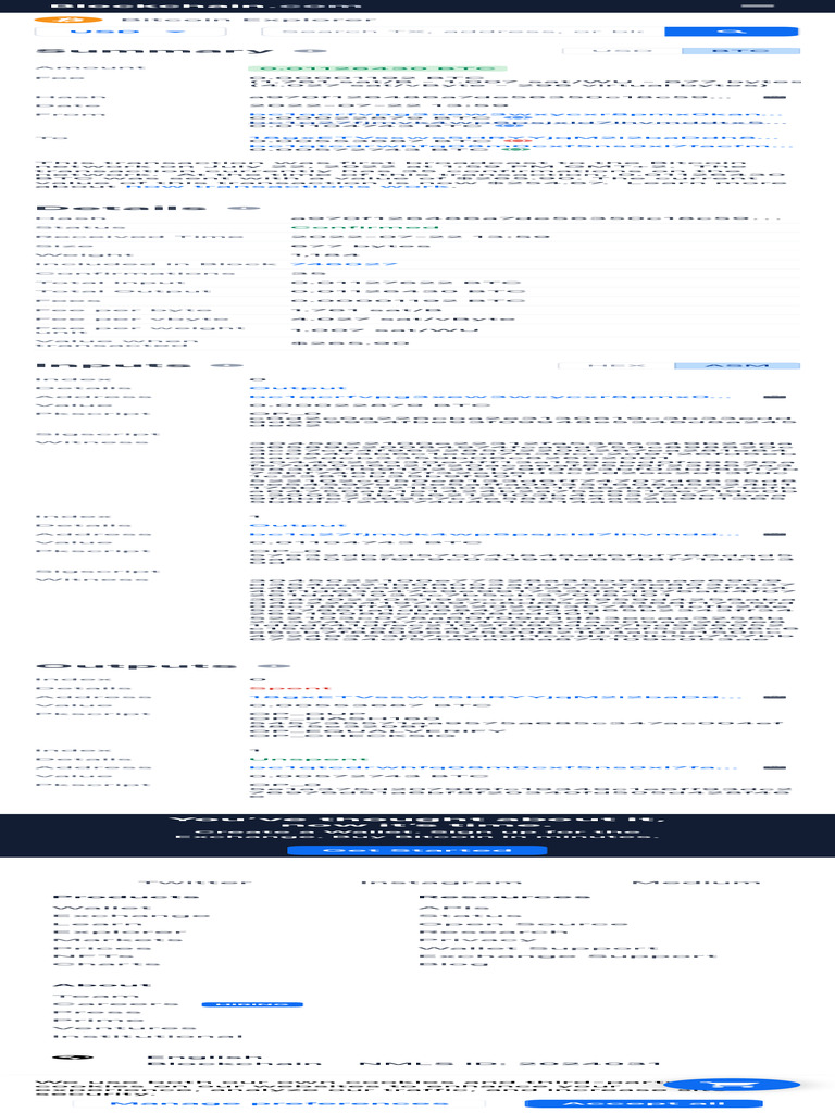 Bitcoin Transaction Summary Report | PDF | Bitcoin | Applications Of ...
