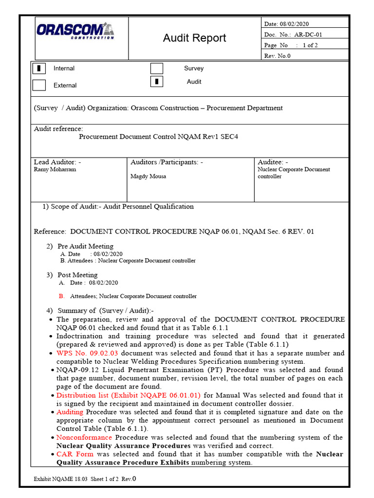 Procurement Audit Report Summary | PDF | Technology & Engineering