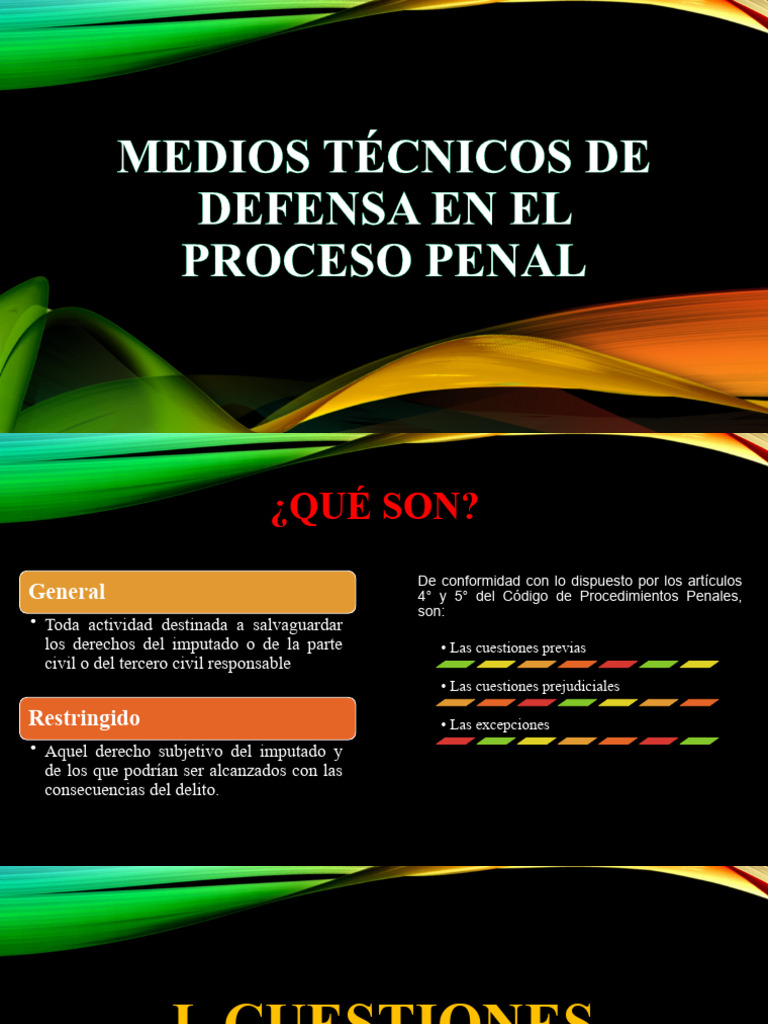 Medios de Defensa en el Proceso Penal | PDF | Procedimiento Criminal ...