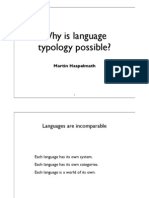 Haspelmath 2008 - Why Is Language Typology Possible