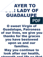 Prayer To Our Lady of Guadalupe