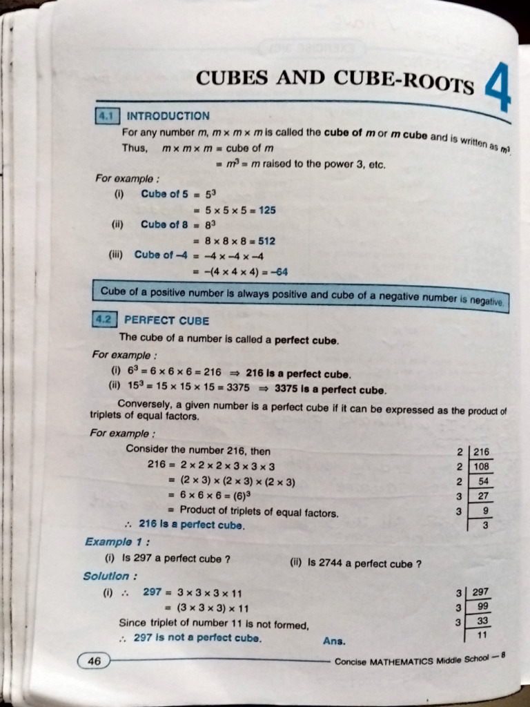 Cubes and Cube Roots | PDF | Mathematical Concepts | Algebra