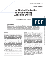 10-Year Clinical Evaluation of A Self-Etching Adhesive System