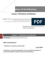 Lecture 1 Prehistoric Architecture - Wlkite