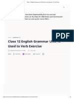 Class 12 English Grammar Unit 19 Used To Verb Exercise: Subscribe The SR Zone On Youtube For Neb Notes and Summaries!