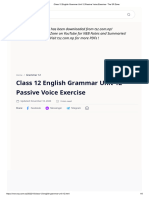 Class 12 English Grammar Unit 12 Passive Voice Exercise: Subscribe The SR Zone On Youtube For Neb Notes and Summaries!