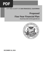 Five Year Financial Plan FY17-18 Through FY21-22 (Proposed) FINAL