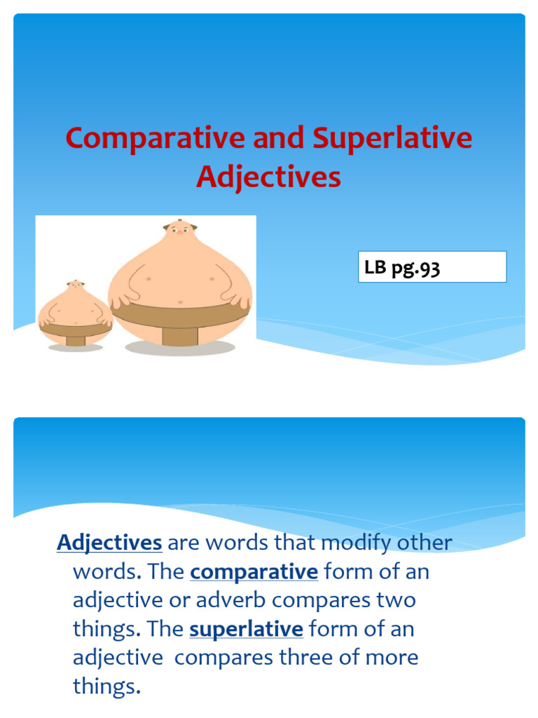 Comparative and Superlative Adjectives Guide | PDF | Adjective | Syllable