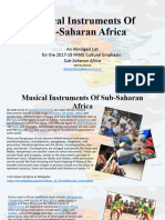 Revised Musical Instruments of Sub Sarahan Africa