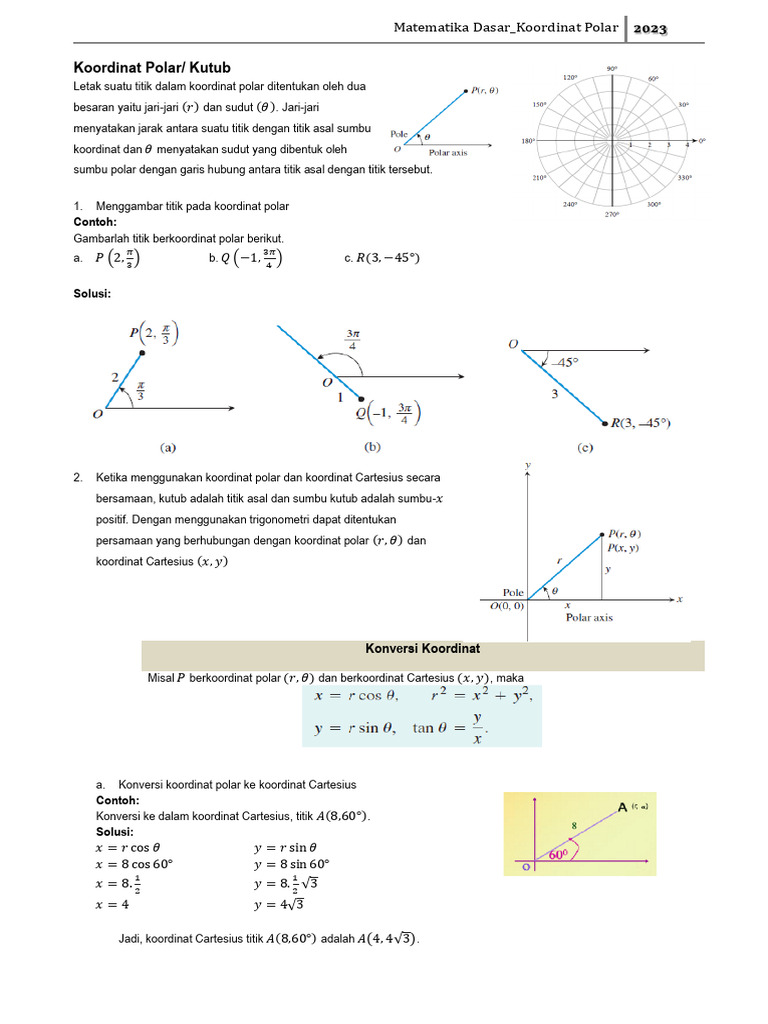 Lk Koordinat Cartesius Dan Polar Kelompok Pdf