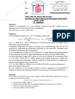 Examen Traitement Du Signal - 2018 - 2019-SMPS6 - Session Rattrapage