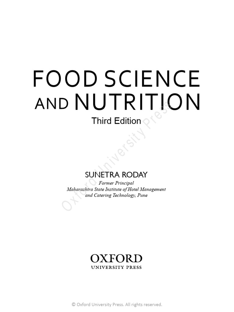 Food Science and Nutrition Overview | PDF | Diet (Nutrition) | Diet ...