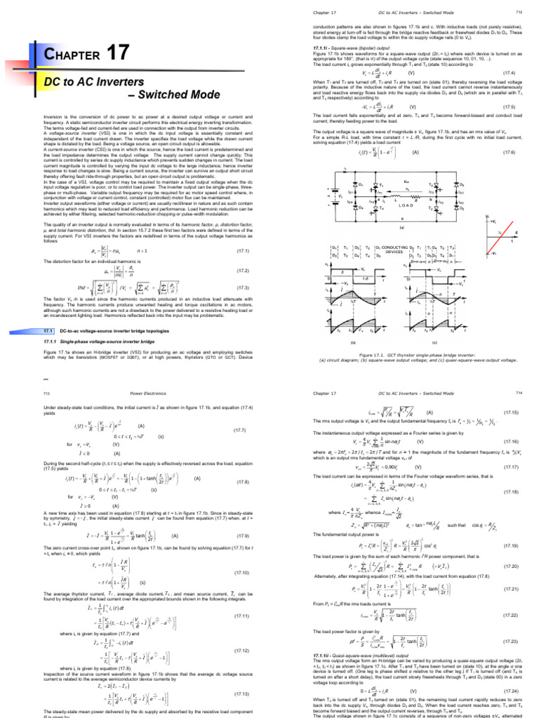 Power Electronics: DC to AC Inverters | PDF | Power Inverter ...