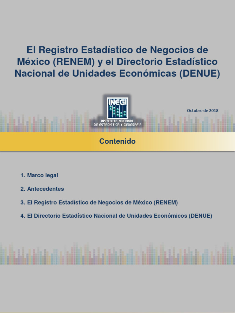 RENEM y DENUE: Registro de Negocios en México | PDF | Metodología de ...