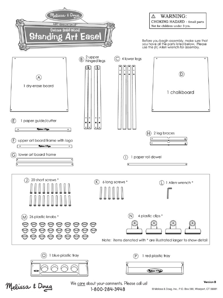 Deluxe Easel Assembly Instructions B En 20121128 Pdf
