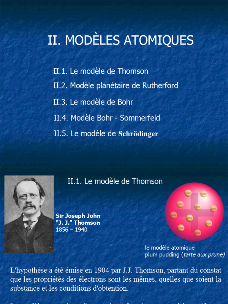 Modèles atomiques et leurs évolutions | PDF | Atomes | Orbitale atomique
