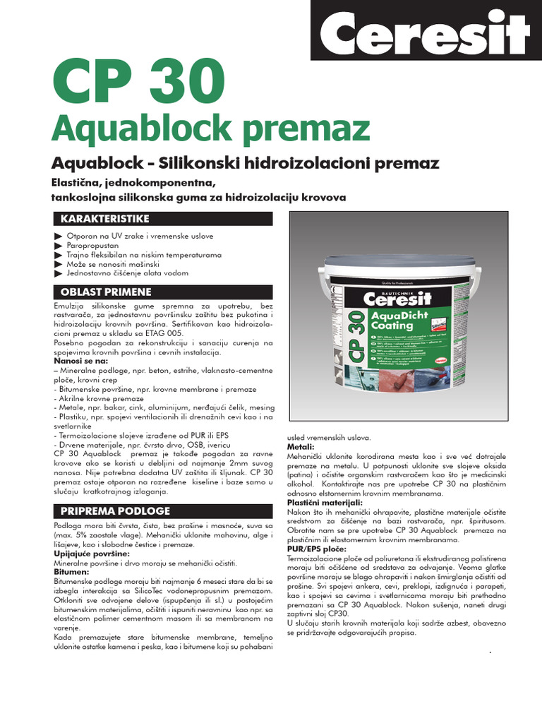 Ceresit cp30 Tds 2021 Rs | PDF