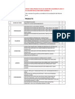 RUBRICAs PARA EVALUACION DE TAREA PRODUCTO DE LOS SEMESTRES ACADEMICOS 2020