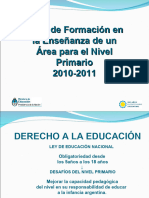 Ciclo Primaria y Formación Área. Presentación Eje Pedagógico