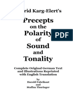 Sigfrid Karg Elerts Precepts On The Polarity of Sound and Tonality