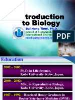 Lecture 1. Introduction to Biology