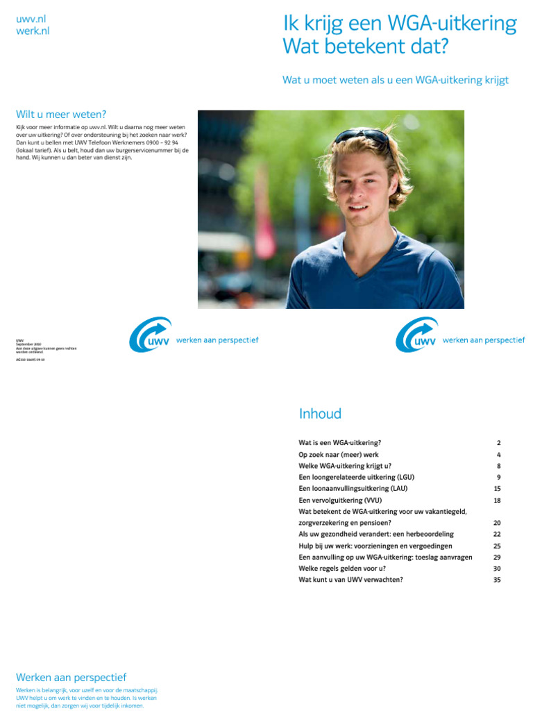 Brochure Uwv Wga-Uitkering | PDF