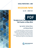 Cash in The City Emerging Lessons From Implementing Cash Transfers in Urban Africa