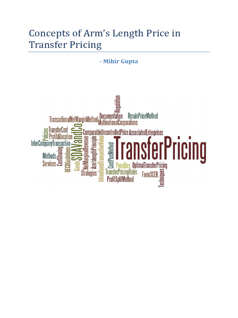 Paper On Arm's Length Price PDF Prices Taxes