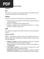 Module 1-dbms