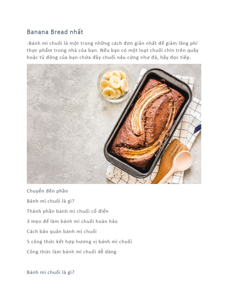 Banana Bread nhất | PDF