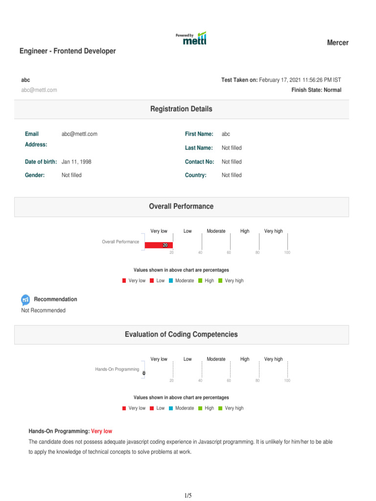 Frontend Developer Coding Evaluation | PDF | Software Development ...
