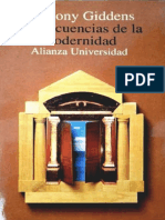 Consecuencias de La Modernidad by Anthony Giddens