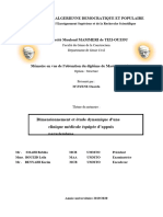 Dimensionnement Et Étude Dynamique D'une Cliniquem'zyene, Ouarda