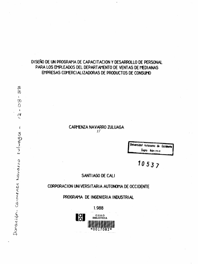 Programa de Capacitación para Ventas | PDF | Presupuesto | Business