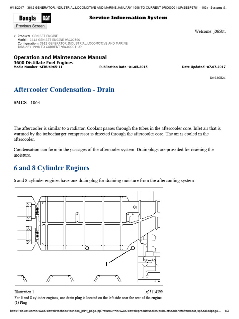 Aftercooler Condensation Drain PDF Engines Engine Technology