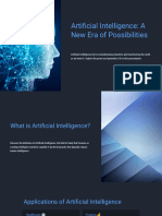 Artificial Intelligence: A New Era of Possibilities