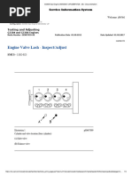 Engine Valve Lash - Inspect Adjust