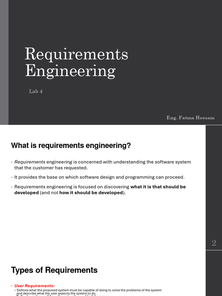 Steps Excluded from Requirements Engineering | PDF | Reliability ...