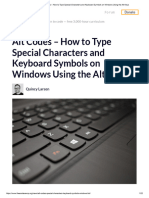 Alt Codes - How To Type Special Characters and Keyboard Symbols On Windows Using The Alt Keys