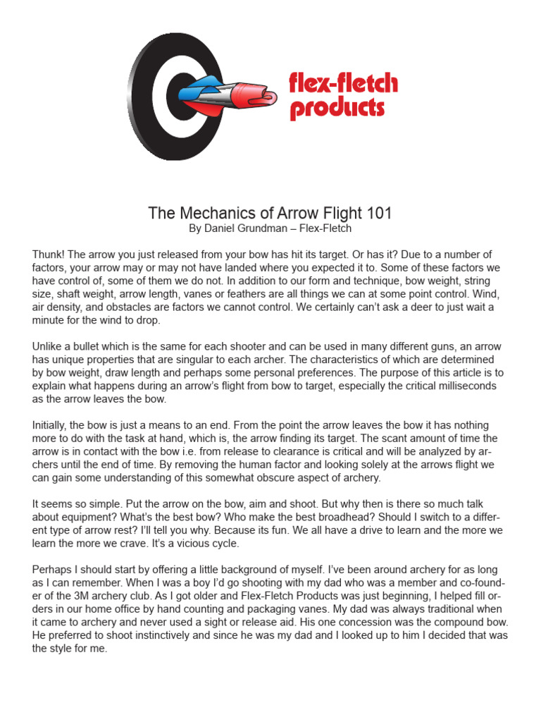 Arrow Flight Dynamics for Archers | PDF | Arrow | Archery